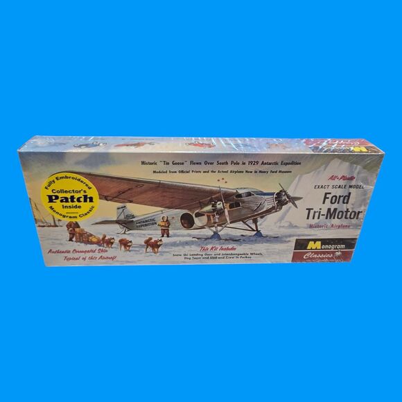 NEW Sealed 1999 Ford Tri-Motor South Pole Historic Tin Goose Model Airplane Kit - Picture 1 of 4